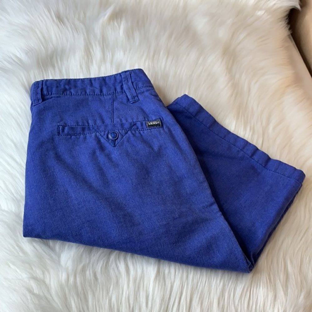 Vans Off the Wall Chino Style Shorts In a Denim Blue Size 28
